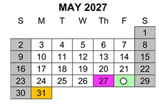 District School Academic Calendar for Boys Republic High for May 2027