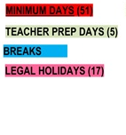 District School Academic Calendar Legend for Corky Mcmillin Elementary