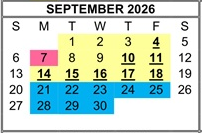 District School Academic Calendar for Corky Mcmillin Elementary for September 2026