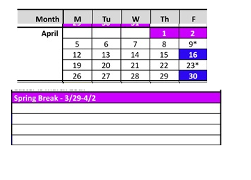 District School Academic Calendar for Northside Elementary School for April 2027