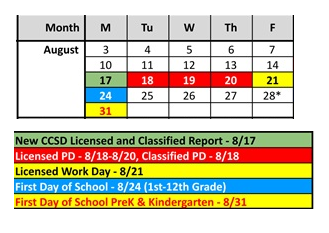 District School Academic Calendar for Northside Elementary School for August 2026