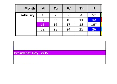 District School Academic Calendar for Northside Elementary School for February 2027