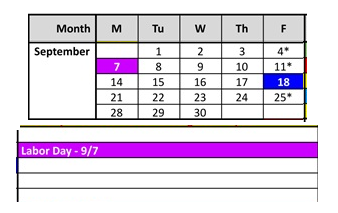 District School Academic Calendar for Northside Elementary School for September 2026