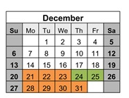 District School Academic Calendar for Pleasant Hill Elementary School for December 2026