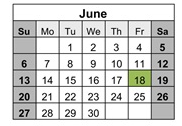 District School Academic Calendar for Pleasant Hill Elementary School for June 2027