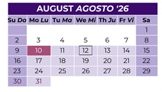 District School Academic Calendar for Clovis High for August 2026