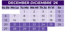 District School Academic Calendar for Clovis High for December 2026