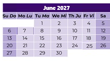 District School Academic Calendar for Clovis High for June 2027