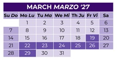 District School Academic Calendar for Clovis High for March 2027