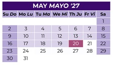 District School Academic Calendar for Clovis High for May 2027