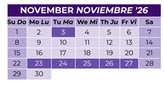 District School Academic Calendar for Clovis High for November 2026
