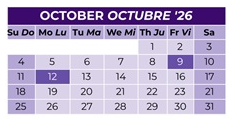 District School Academic Calendar for Clovis High for October 2026