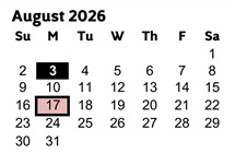 District School Academic Calendar for Acworth Elementary School for August 2026