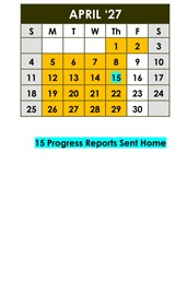 District School Academic Calendar for Central Elementary for April 2027