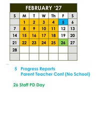 District School Academic Calendar for Central Elementary for February 2027