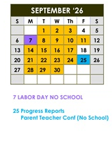District School Academic Calendar for Central Elementary for September 2026