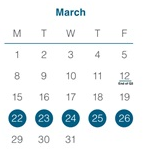 District School Academic Calendar for Steele Elementary School for March 2027