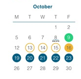 District School Academic Calendar for Steele Elementary School for October 2026