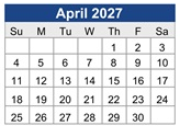 District School Academic Calendar for Bloomington High for April 2027
