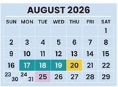 District School Academic Calendar for Africentric Elementary School for August 2026