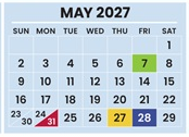 District School Academic Calendar for Africentric Elementary School for May 2027