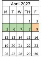 District School Academic Calendar for Cypress Elementary for April 2027