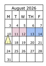 District School Academic Calendar for Cypress Elementary for August 2026