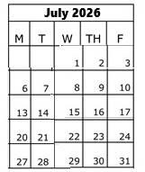District School Academic Calendar for Cypress Elementary for July 2026