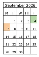 District School Academic Calendar for Cypress Elementary for September 2026