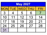 District School Academic Calendar for Eden Park School for May 2027
