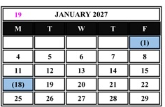 District School Academic Calendar for Culver City Independent Study for January 2027
