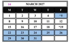 District School Academic Calendar for Culver City Independent Study for March 2027