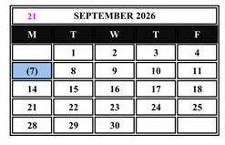 District School Academic Calendar for Culver City Independent Study for September 2026