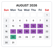 District School Academic Calendar for Armstrong Elementary for August 2026