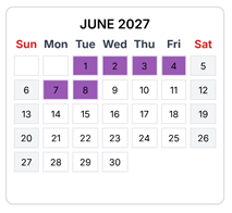District School Academic Calendar for Armstrong Elementary for June 2027