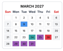 District School Academic Calendar for Armstrong Elementary for March 2027
