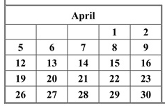 District School Academic Calendar for King (martin Luther) High (CONT.) for April 2027