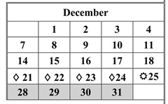 District School Academic Calendar for King (martin Luther) High (CONT.) for December 2026