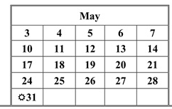 District School Academic Calendar for King (martin Luther) High (CONT.) for May 2027