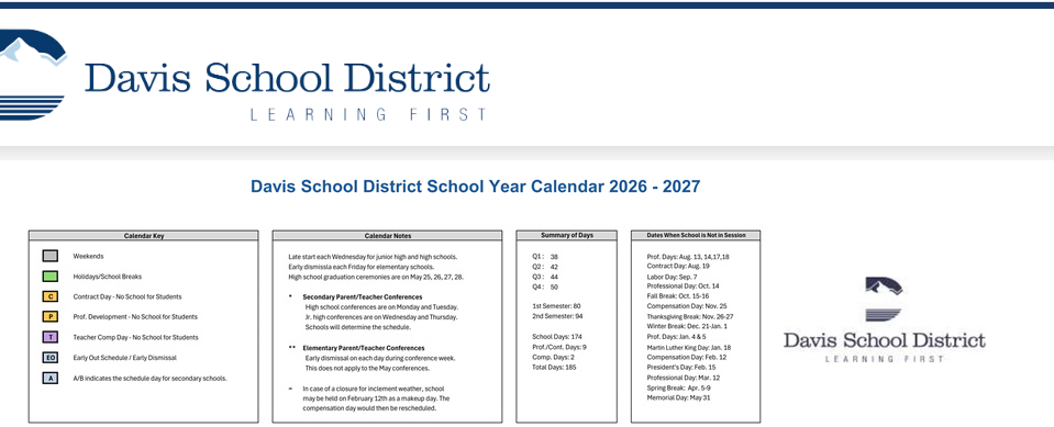District School Academic Calendar Key for Mt High Shoupp K-6