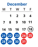 District School Academic Calendar for Horace Mann Montessori Elementary School for December 2026