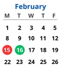 District School Academic Calendar for Horace Mann Montessori Elementary School for February 2027