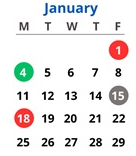 District School Academic Calendar for Horace Mann Montessori Elementary School for January 2027