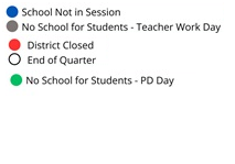 District School Academic Calendar Legend for Horace Mann Montessori Elementary School