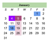 District School Academic Calendar for Iris Becker Elementary School for January 2027