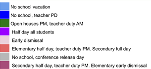 District School Academic Calendar Legend for Iris Becker Elementary School