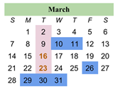 District School Academic Calendar for Iris Becker Elementary School for March 2027