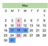 District School Academic Calendar for Iris Becker Elementary School for May 2027