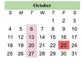 District School Academic Calendar for Iris Becker Elementary School for October 2026