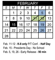 District School Academic Calendar for Paseo Hills Elementary for February 2027
